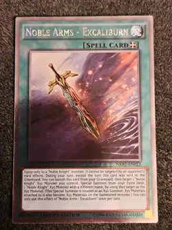 Yugioh Noble Arms - Excaliburn NKRT-EN023 Platinum Rare LP - Image 1