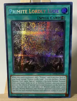 Yu-Gi-Oh! Primite Lordly Lode 1st Edition Prismatic Secret Rare MP25 - Image 4