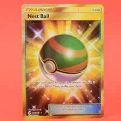 Pokemon English TCG Card Sun & Moon Base Nest Ball 158/149 Full Art - Image 1
