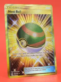 Pokemon English TCG Card Sun & Moon Base Nest Ball 158/149 Full Art - Image 3