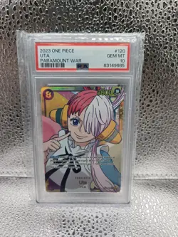Uta One Piece Paramount War Card Game English, OP02-120, PSA 10 - Image 1