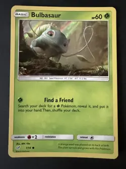 Bulbasuar Holographic Pokemon Card - Detective Pikachu Set - 01/18 - Image 1
