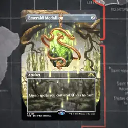 Emerald Medallion (Borderless) Modern Horizons 3 Regular MTG NM Magic Card - Image 1