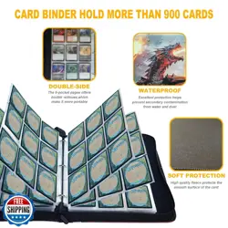 sabermaster MTG element Card Binder Fits 900 Cards Card Collector Album Holde - Image 5