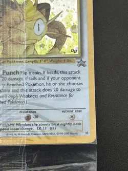 2000 Pokemon MEOWTH Game Boy SEALED Holo BLACK STAR PROMO Rare GB Card #10 SWIRL - Image 4