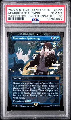 2025 MTG Final Fantasy FFVIII Memories Returning Borderless Foil PSA 10 GEM MINT - Image 1