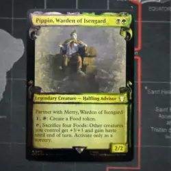 FOIL Pippin, Warden of Isengard Showcase Scrolls LORD OF THE RINGS MTG UNPLAYED - Image 1