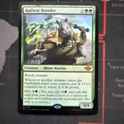 MTG Railway Brawler 175 Mythic Foil Outlaws of Thunder Junction - Image 1