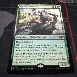 MTG Railway Brawler 175 Mythic Foil Outlaws of Thunder Junction - Image 2