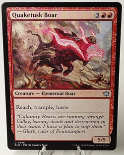 MTG - Bloomburrow - Quaketusk Boar - #0146 - Near Mint - Image 1
