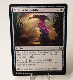MTG - Bloomburrow - Sinister Monolith - #0113 - Playset x4 - Near Mint - Image 1