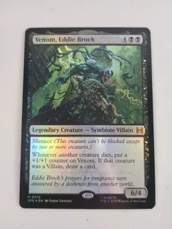 MTG Spiderman 12 Venom Eddie Brock (Foil) Magic The Gathering NM - Image 1