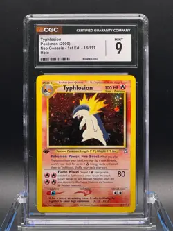CGC 9 MINT ✨ - Typhlosion 18/111 Neo Genesis Holo 1st Edition - 2000 Pokemon - Image 1