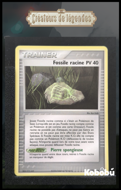 Carte Pokemon Fossile Racine PV40 80/92 Ex Createurs De Legendes Bloc EX FR 2 - Image 1