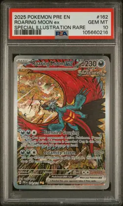 PSA 10 Gem Mint Roaring Moon ex 162/131 Sv: Prismatic Evolutions Pokemon TCG - Image 1