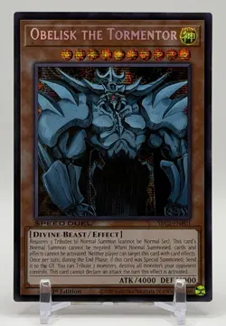 Yugioh Obelisk The Tormentor SBC2-ENB01 Prismatic Secret Rare 1st Edition - Image 1