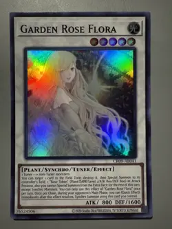 YUGIOH GARDEN ROSE FLORA ASIA ENGLISH EDITION CR09-AE041 SUPER RARE - Image 1