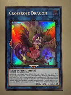 YUGIOH CROSSROSE DRAGON ASIA ENGLISH EDITION CR09-AE042 SUPER RARE - Image 1