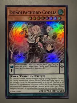 YUGIOH DOSOLFACHORD COOLIA ASIA ENGLISH EDITION CR09-AE067 SUPER RARE - Image 1