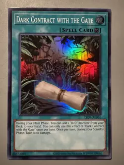 YUGIOH DARK CONTRACT WITH THE GATE ASIA ENGLISH CR09-AE026 SUPER RARE - Image 1