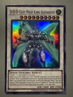 YUGIOH D/D/D GUST HIGH KING ALEXANDER ASIA ENGLISH EDITION CR09-AE019 SUPER RARE - Image 1