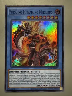YUGIOH FUTSU NO MITAMA NO MITSURUGI ASIA ENGLISH EDITION CR09-AE081 SUPER RARE - Image 1