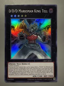 YUGIOH D/D/D MARKSMAN KING TELL ASIA ENGLISH EDITION CR09-AE021 SUPER RARE - Image 1