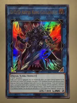 YUGIOH D/D/D ABYSS KING GILGAMESH ASIA ENGLISH EDITION CR09-AE025 ULTRA RARE - Image 1