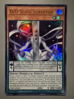 YUGIOH D/D SCALE SURVEYOR ASIA ENGLISH EDITION CR09-AES06 ULTRA RARE (1ST RUN) - Image 1