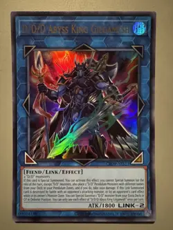 YUGIOH D/D/D ABYSS KING GILGAMESH ASIA ENGLISH CR09-AES11 ULTRA RARE (1ST RUN) - Image 1