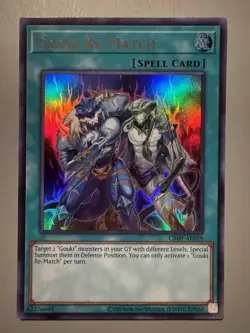 YUGIOH GOUKI RE-MATCH (SPELL) ASIA ENGLISH EDITION CR09-AE059 ULTRA RARE - Image 1