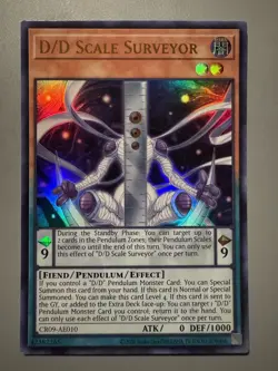 YUGIOH D/D SCALE SURVEYOR ASIA ENGLISH EDITION CR09-AE010 ULTRA RARE - Image 1