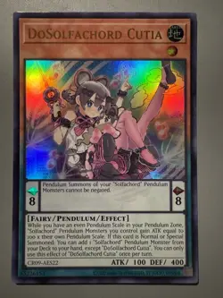 YUGIOH DOSOLFACHORD CUTIA ASIA ENGLISH EDITION CR09-AES22 ULTRA RARE (1ST RUN) - Image 1