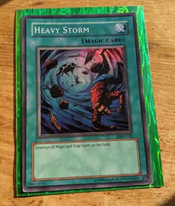 1996 Yu-Gi-Oh YuGiOh Holo Heavy Storm Magic Card MRD-142 English Konami - Image 4