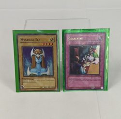 1996 Yu-Gi-Oh YuGiOh Holo Cards Mystical Elf LOB-062 & Ceasefire PSV-030 - Image 1