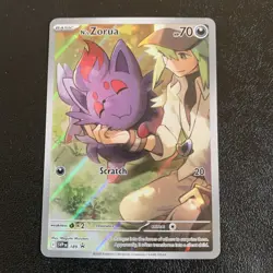 Pokemon Cards N's Zorua SVP189 Journey Together Black Star Promo Near Mint TCG - Image 1