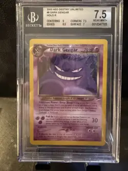 2002 Pokemon Neo Destiny Dark Gengar Holo #6 BGS 7.5 NM- Vintage WOTC TCG Card - Image 1