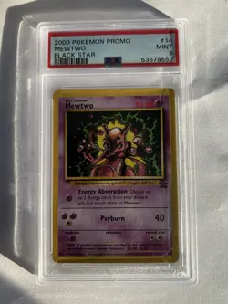 2000 Pokemon Card Mewtwo Black Star Promo #14 PSA 9 MINT - Image 1
