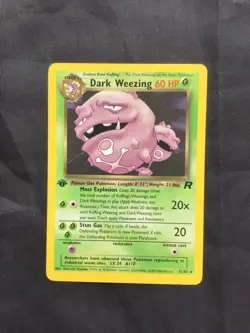 Pokemon Cards: Team Rocket 1st Edition Rare: Dark Weezing 31/82 - Image 1