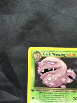Pokemon Cards: Team Rocket 1st Edition Rare: Dark Weezing 31/82 - Image 2