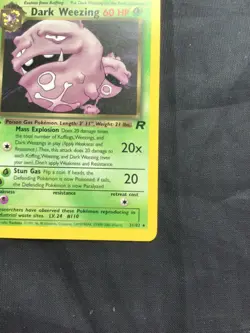 Pokemon Cards: Team Rocket 1st Edition Rare: Dark Weezing 31/82 - Image 4