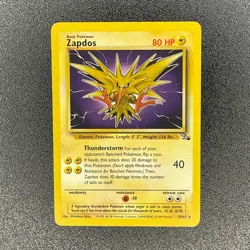 🔥 Zapdos 30/62 🔥 Original Non Holo Rare Fossil Set Pokemon Card WOTC TCG 1999 - Image 2