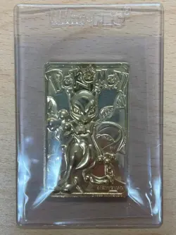1999 Gold Plated Mewtwo Card Pokemon Burger King Nintendo 23 Karat BEAUTIFUL - Image 1