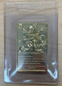 1999 Gold Plated Mewtwo Card Pokemon Burger King Nintendo 23 Karat BEAUTIFUL - Image 2