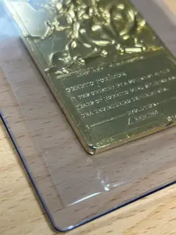 1999 Gold Plated Mewtwo Card Pokemon Burger King Nintendo 23 Karat BEAUTIFUL - Image 3