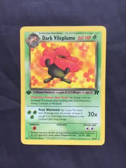 Pokemon Cards: Team Rocket 1st Edition Rare: Dark Vileplume 30/82 - Image 1