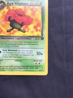 Pokemon Cards: Team Rocket 1st Edition Rare: Dark Vileplume 30/82 - Image 4