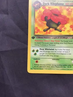 Pokemon Cards: Team Rocket 1st Edition Rare: Dark Vileplume 30/82 - Image 5