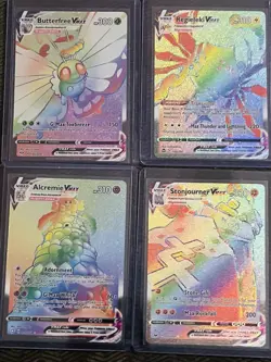 Pokemon TCG Rainbow Secret Rare 4 Card Lot NM Condition Very Rare Lot - Image 1