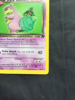 Pokemon Cards: Team Rocket 1st Edition Rare: Dark Slowbro 29/82 - Image 4